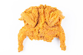 金韩式炸鸡整只白底