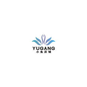 鱼店观赏鱼店鱼市海草LOGO标志VI