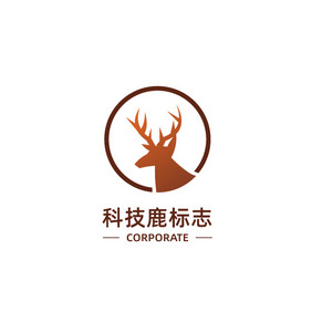 科技现代鹿标志logo