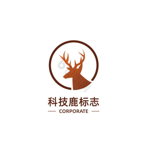 科技现代鹿标志logo图片