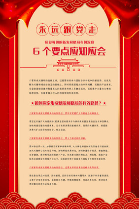 学习六个要点展板四件套