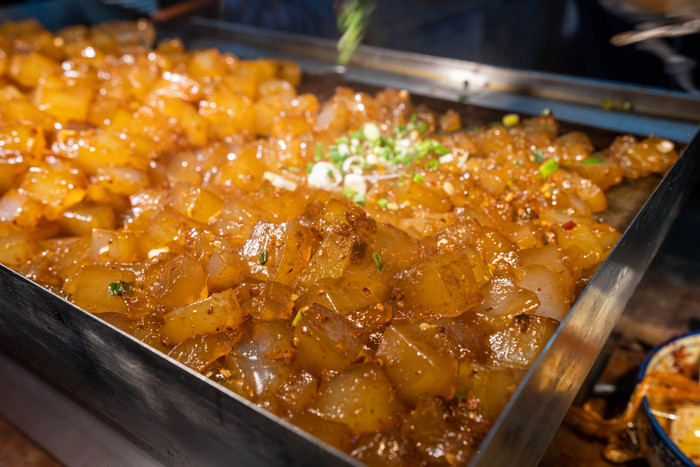 餐饮美食炒凉粉摄影图图片