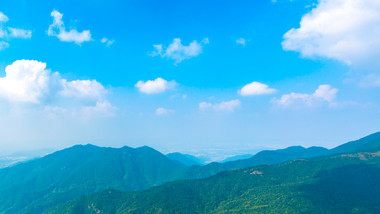 延时拍摄翠屏山森林公园大景山川白云