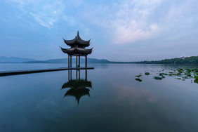 杭州西湖风景区集贤亭摄影图片