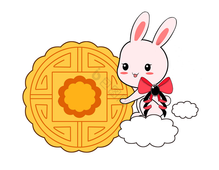 中秋玉兔月饼图片