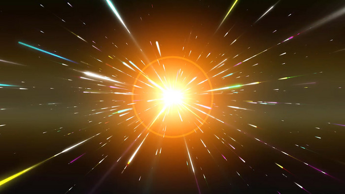 宽频视频炫酷震撼粒子线条光芒放射背景视频