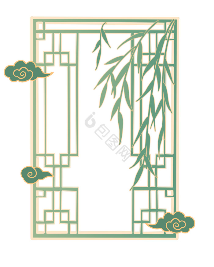 中式窗格图片