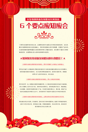 中国风学习六个要点展板四件套