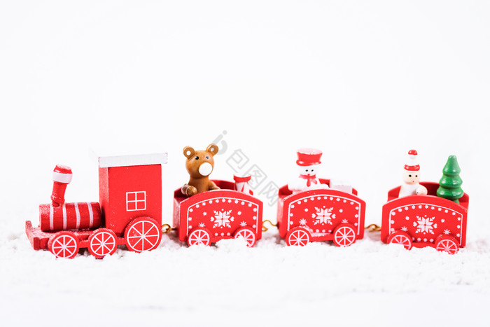 圣诞节的圣诞小火车礼品车图片