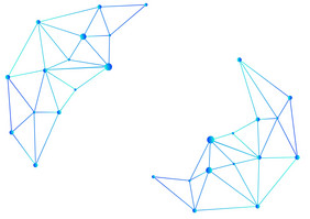 蓝色科技点线矢量素材