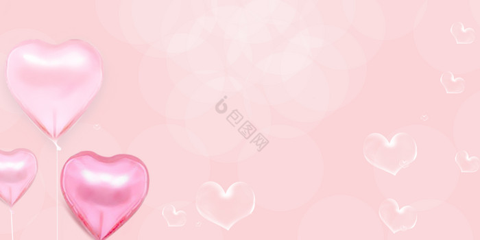 爱心气球漂浮透明爱心泡泡图片