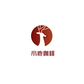 小鹿咖啡美食logo