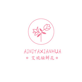 红色花店标志logo