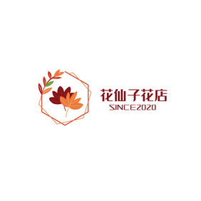 花仙子花店标志logo