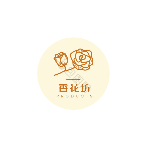香花坊花店标志logo图片