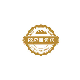 烘培面包欧风标志logo