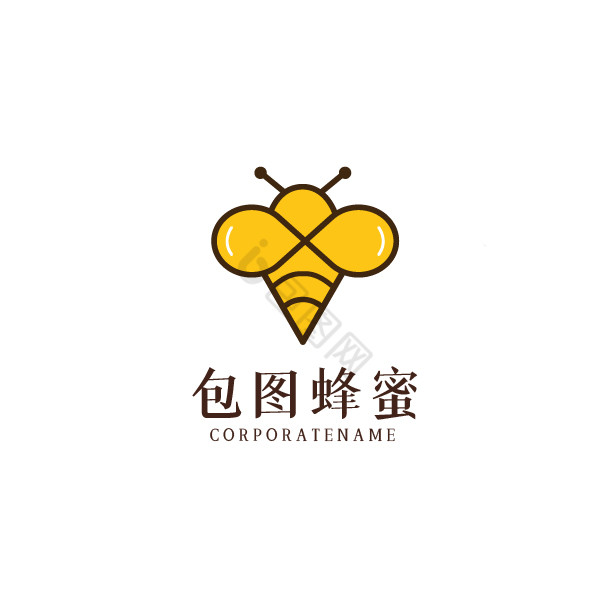 包图蜜蜂蜂蜜动物logo图片