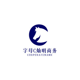 灿明商务字母c马logo