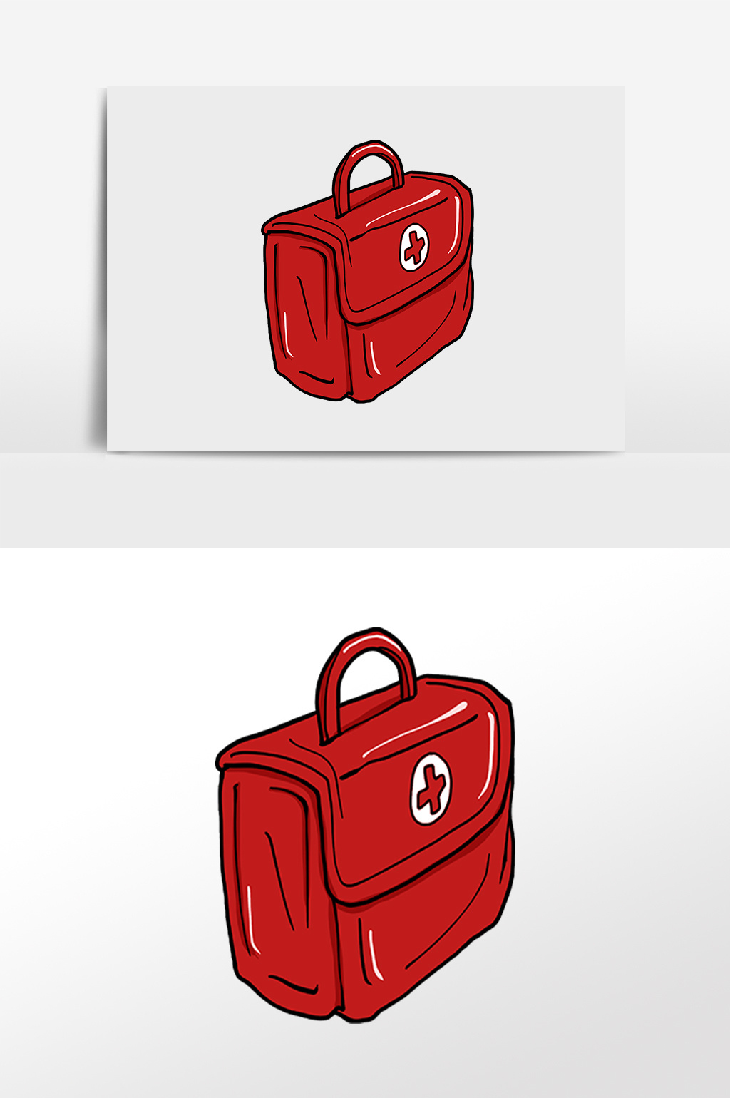 手绘卡通医疗药品插画下载_【包图网】