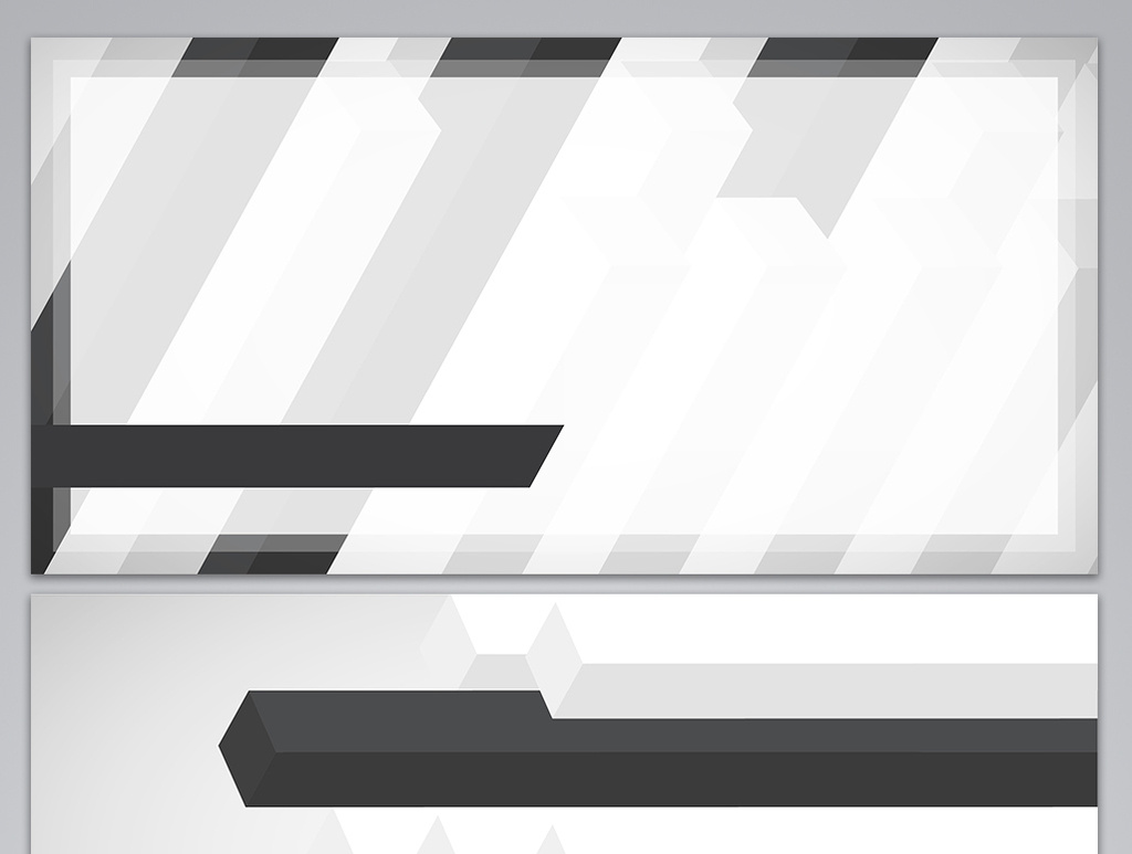 黑白简约商务展板