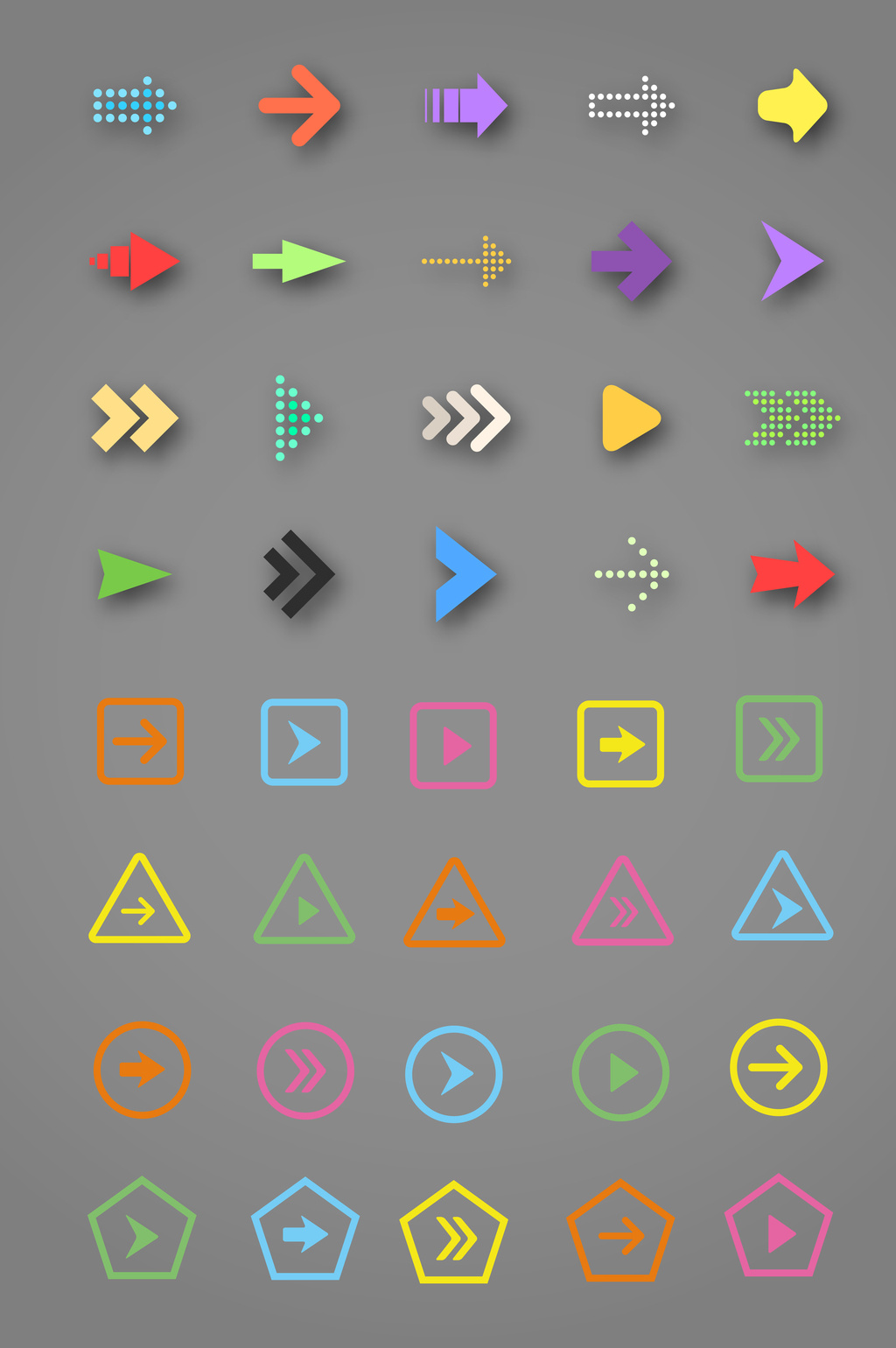 箭头图标矢量素材模板免费下载_1920像素ai图片设计素材_【包图网】