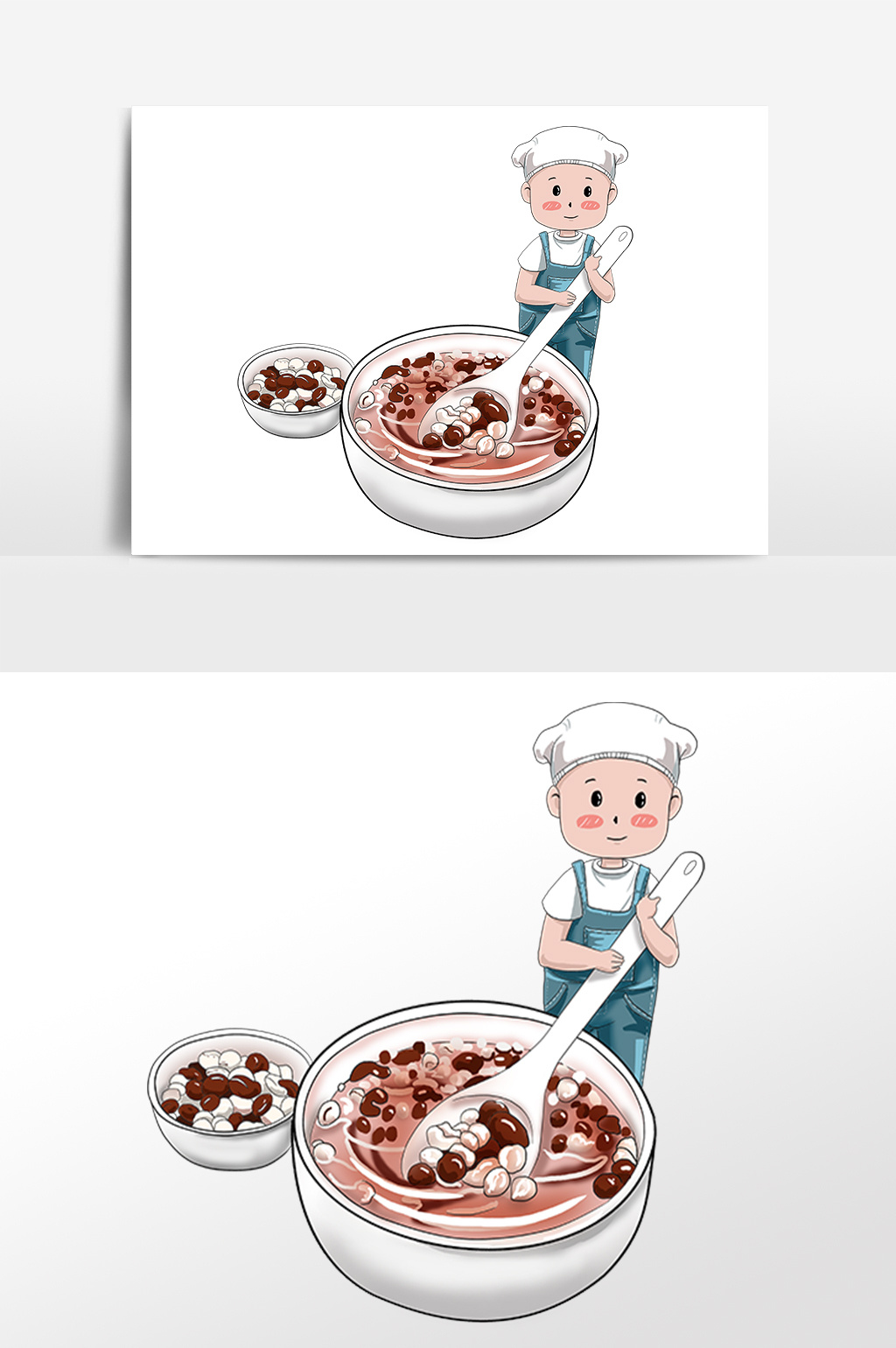 红豆粥卡通图片