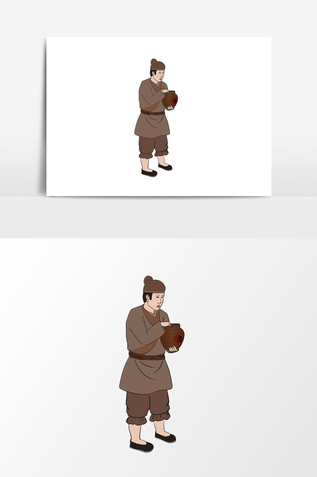 中国古代店小二酒保形象元素