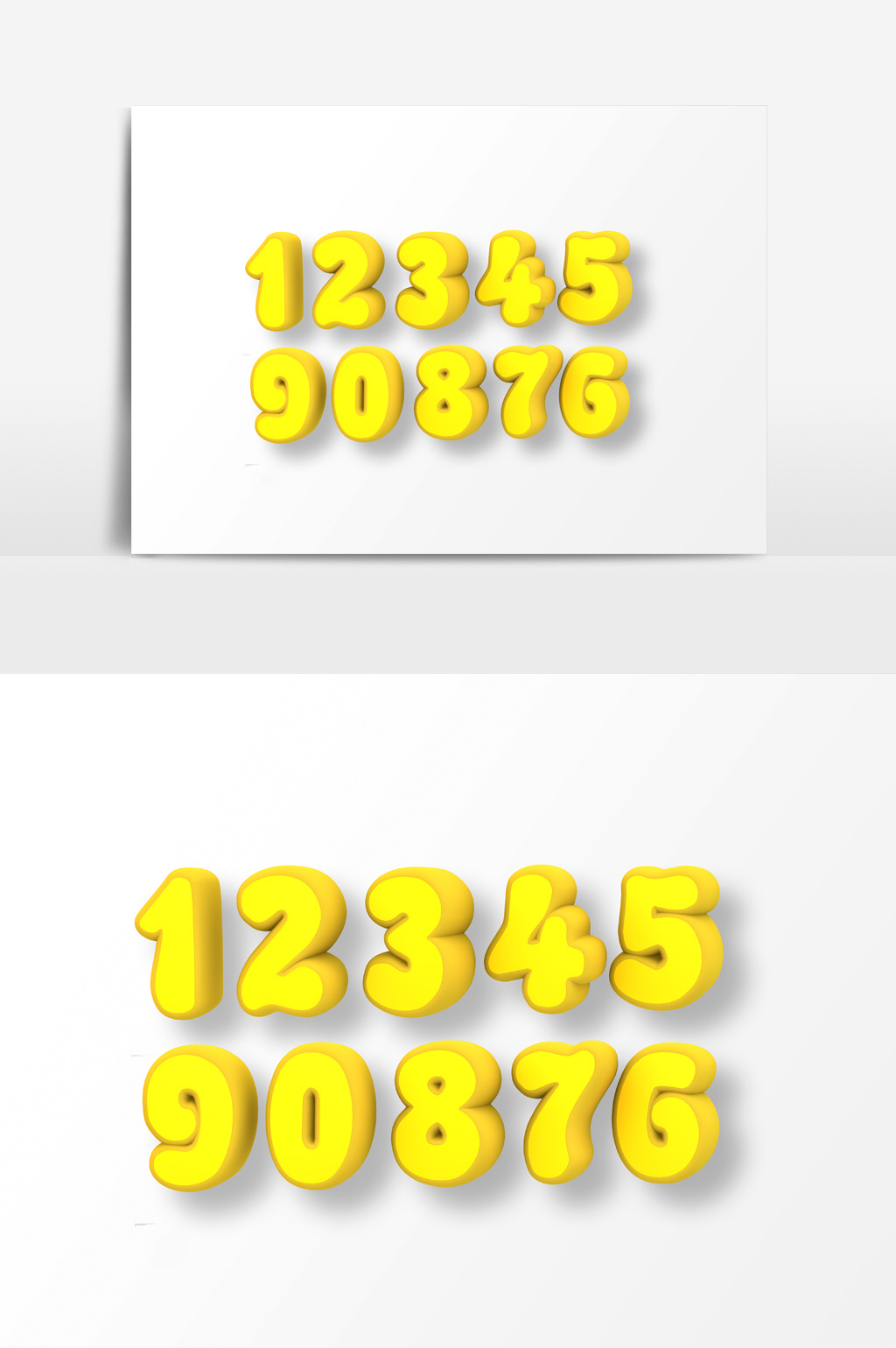 卡通数字1234567890字体素材图片