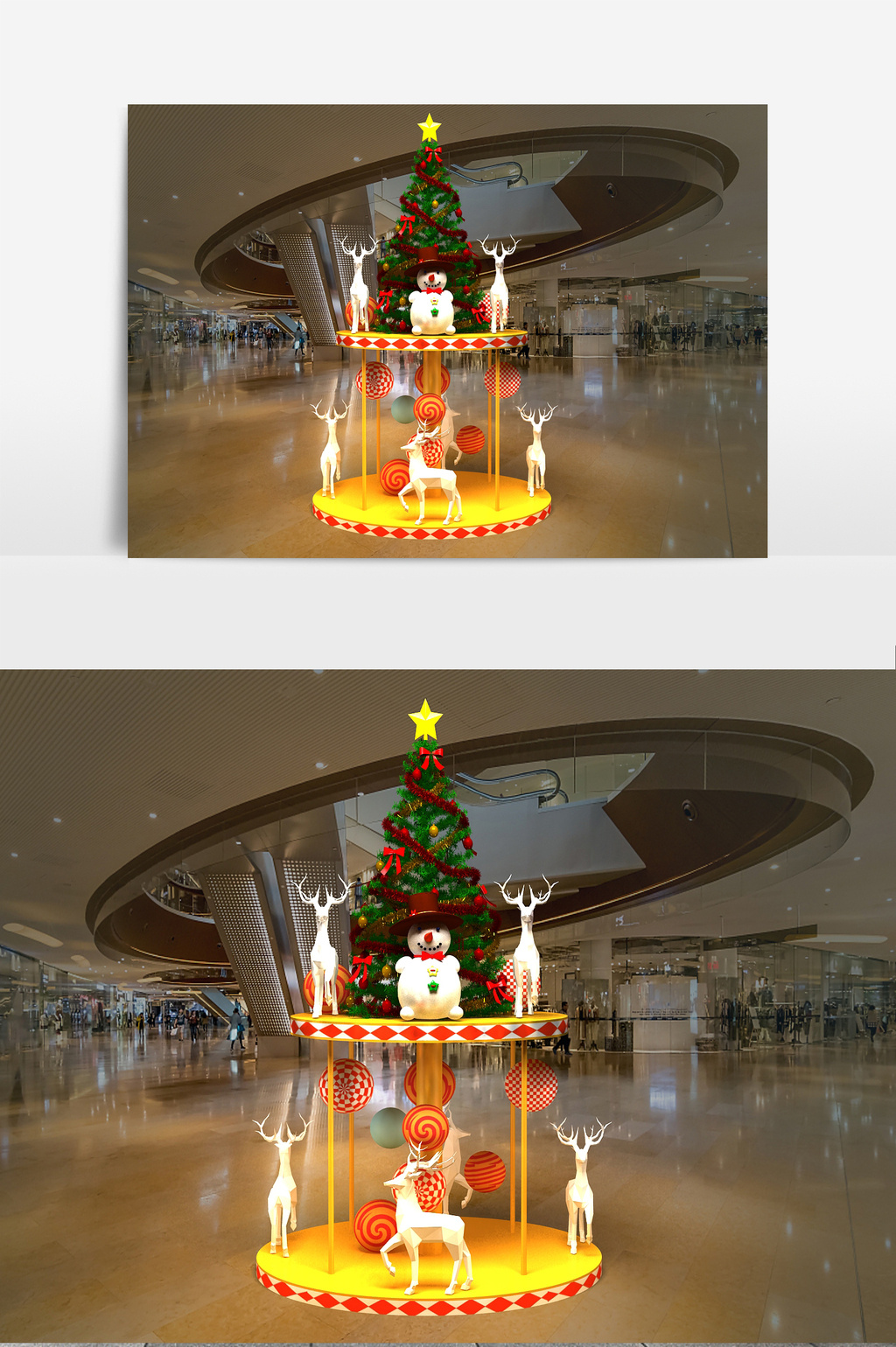 圣诞新年美陈装饰模型