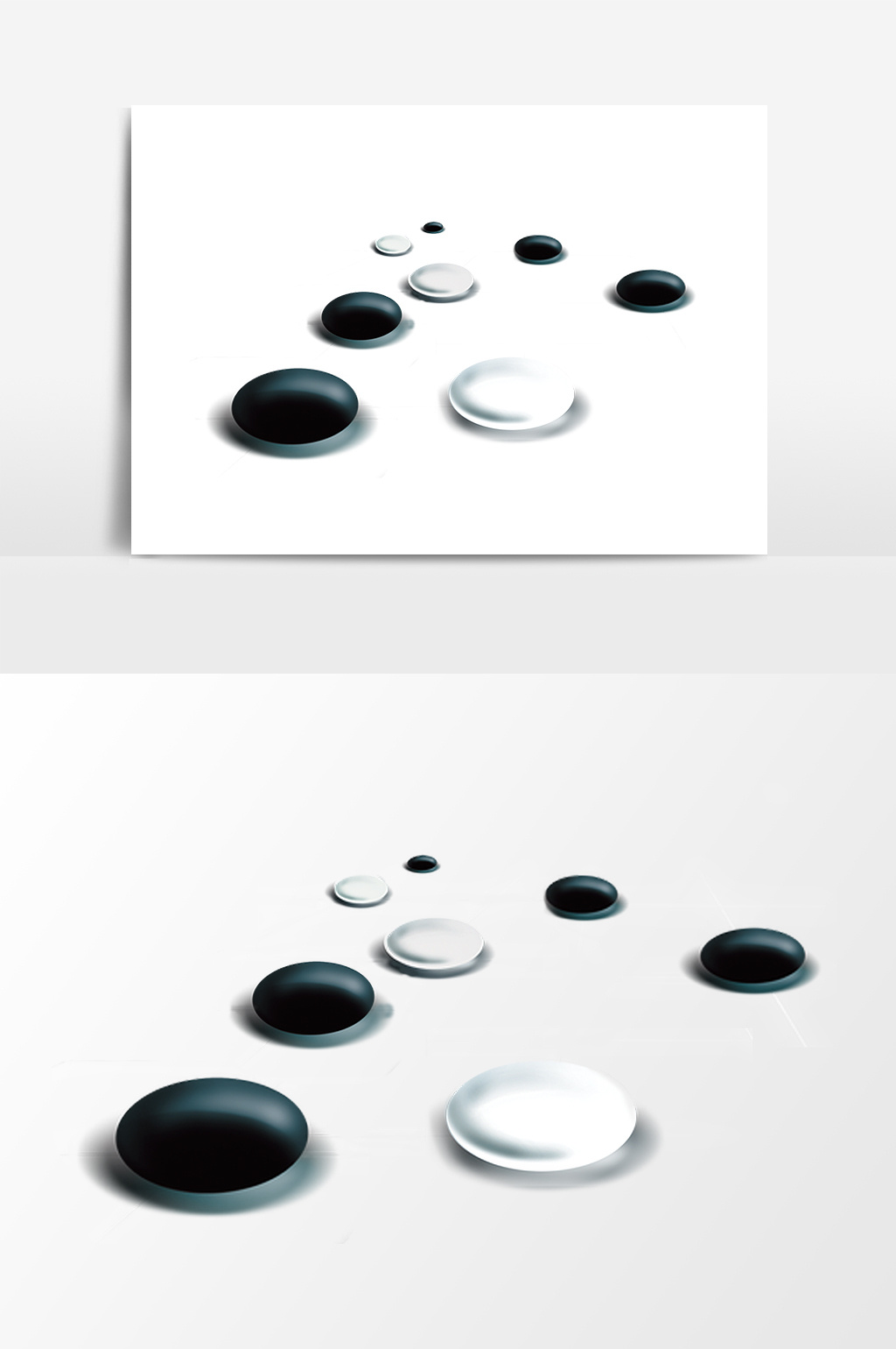 中国风黑白棋子