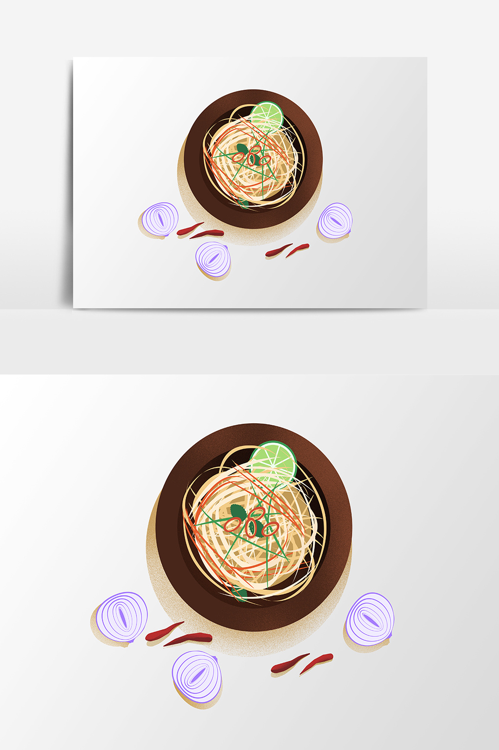 包图 广告设计 元素 > 手绘美食凉拌三丝元素设计