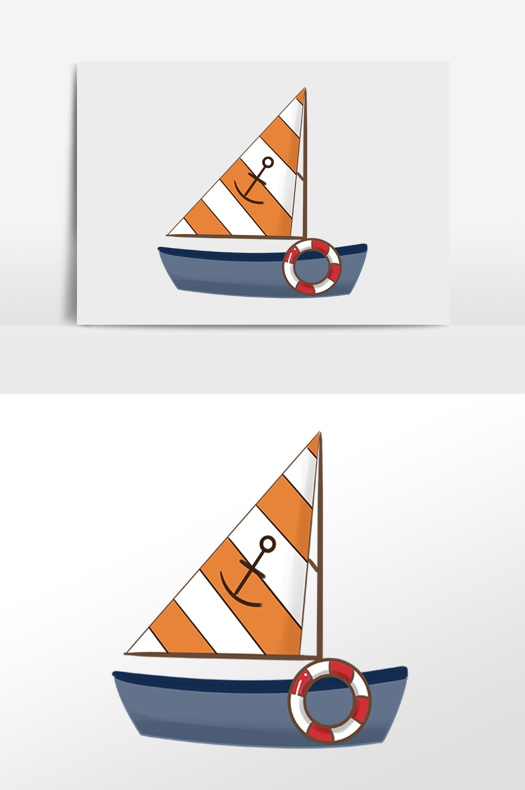 包图 广告设计 元素 > 手绘蓝色小船素材 图片编号17887686 颜色模式