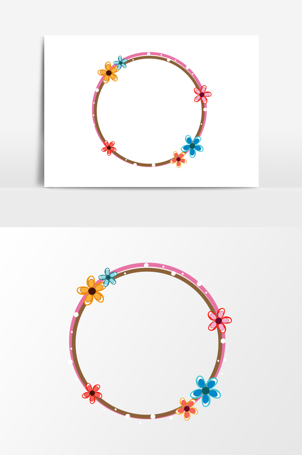 卡通圆形边框设计元素