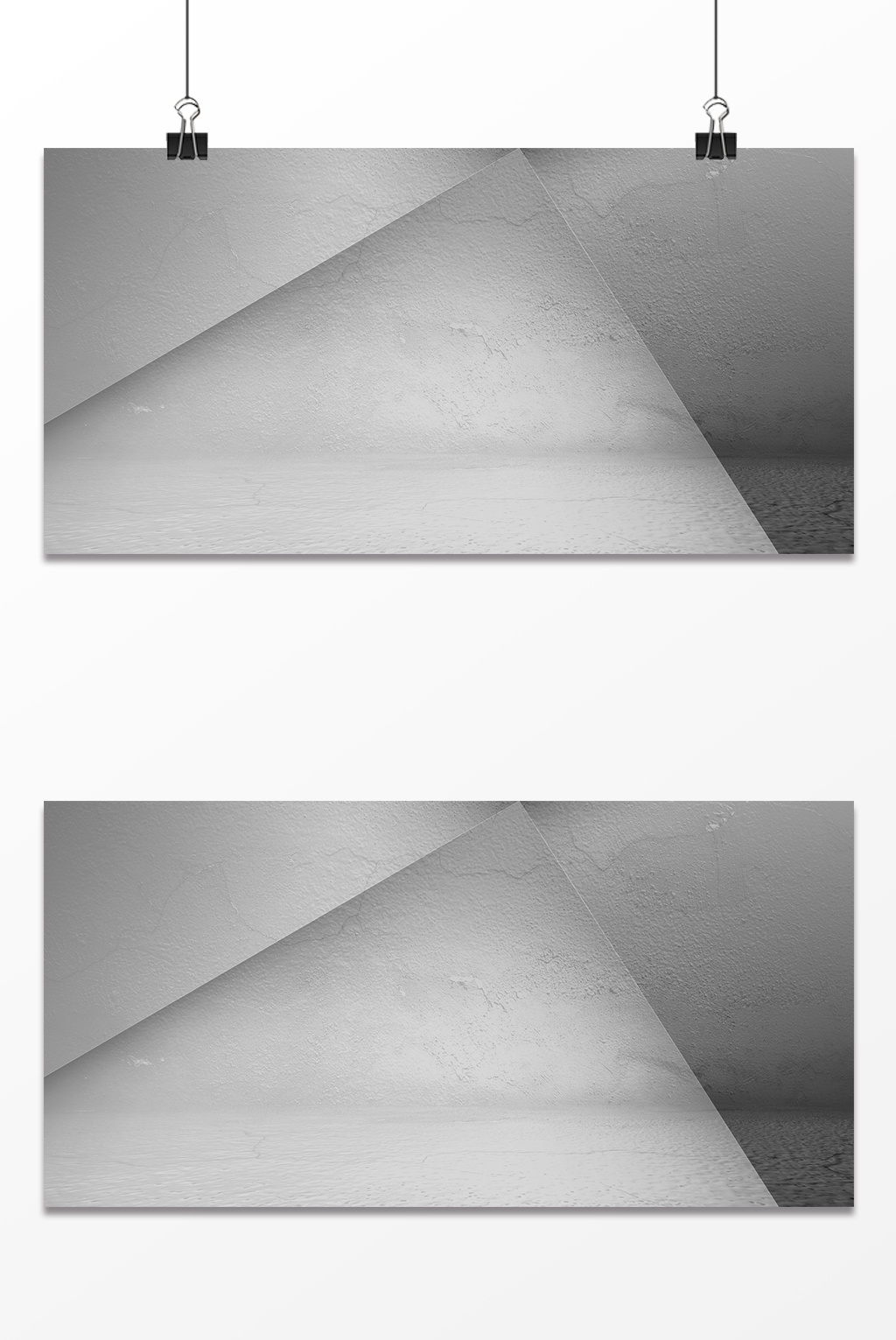 灰色几何纹理空间感渐变墙面设计背景