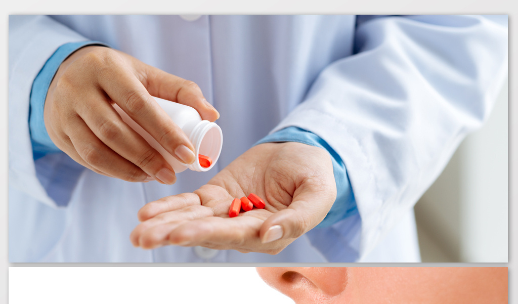 医疗健康吃药摄影图片