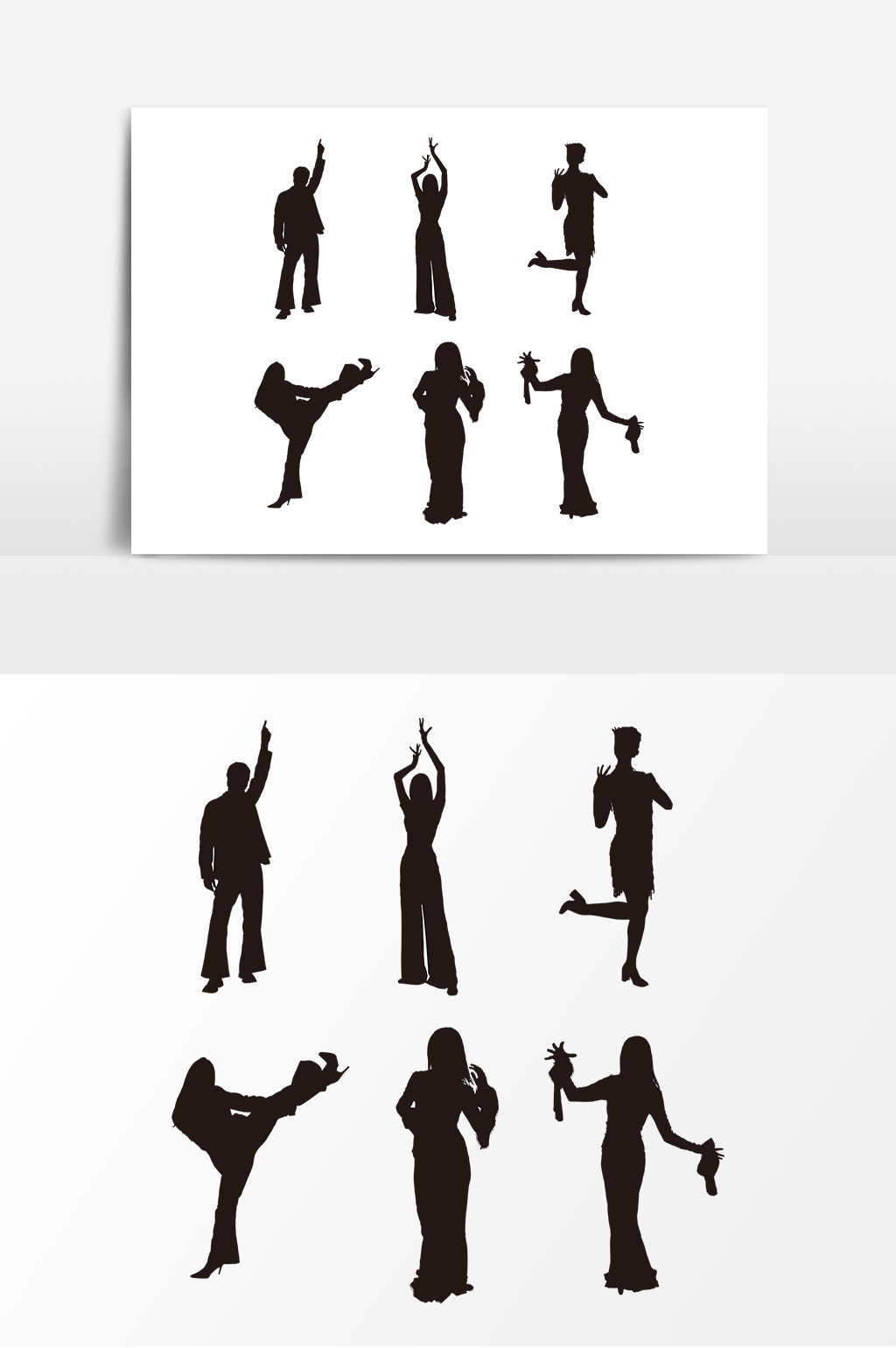 包图 广告设计 【ai】 人物运动活动剪影ai矢量素材 所属分类: 广告