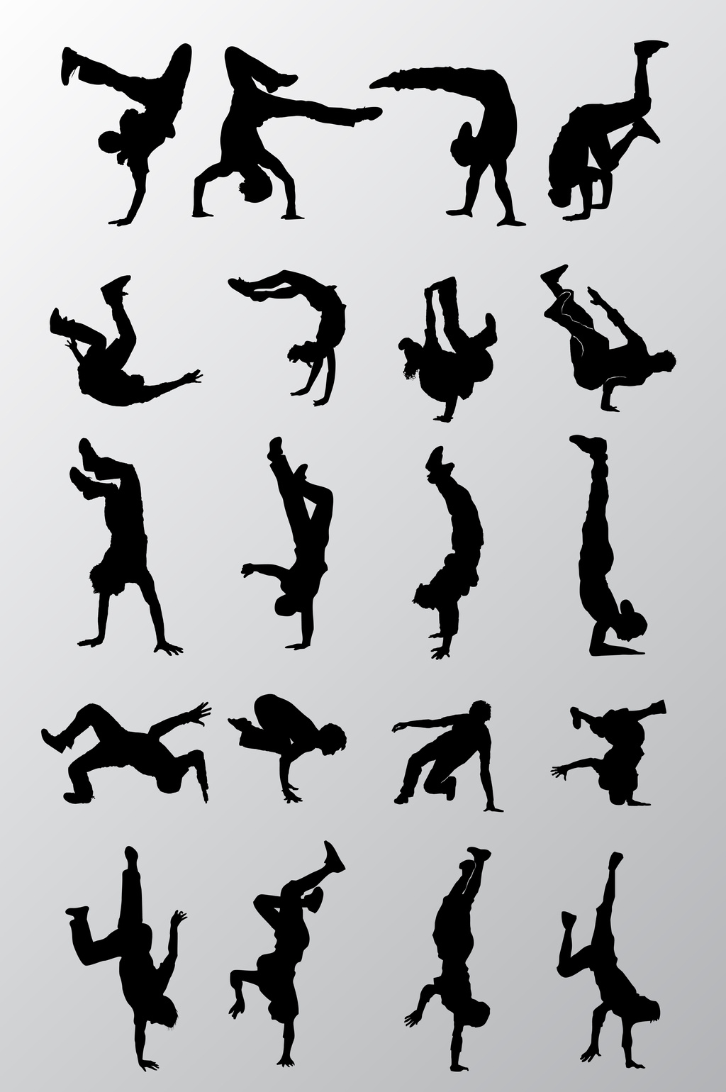 矢量人物剪影装饰图案高清ai图片设计素材免费下载_【包图网】