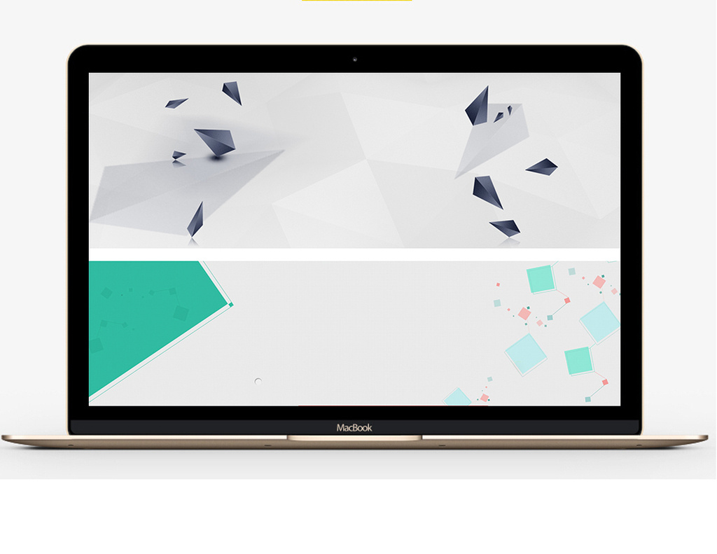 炫彩时尚立体方块几何海报背景设计