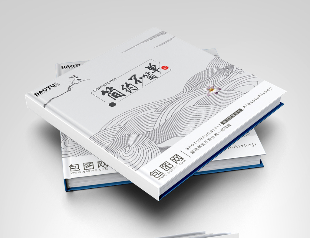 黑白灰简约简单线条书籍封面