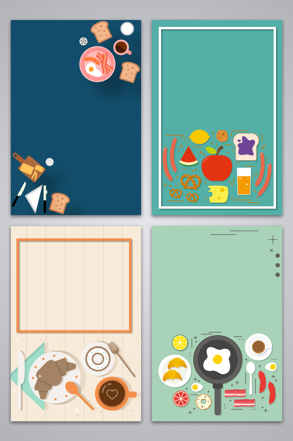 包圖 背景 廣告設計背景 > 文藝手繪早餐元素設計背景圖 上傳時間2017
