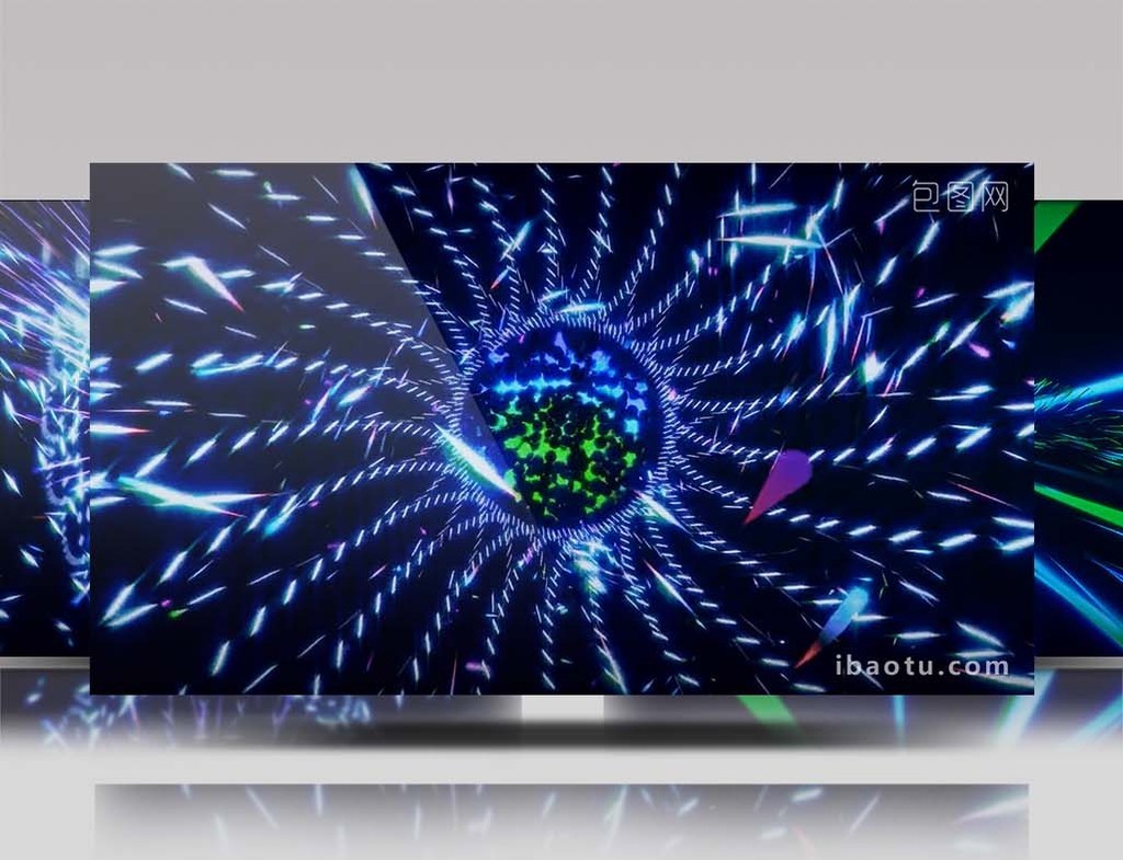 超绚丽节奏球体粒子动感闪烁舞台视频