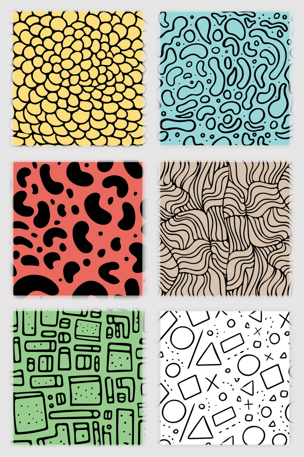 彩色抽象图案纹理矢量素材模板免费下载 _元素图片设计素材_【包图网