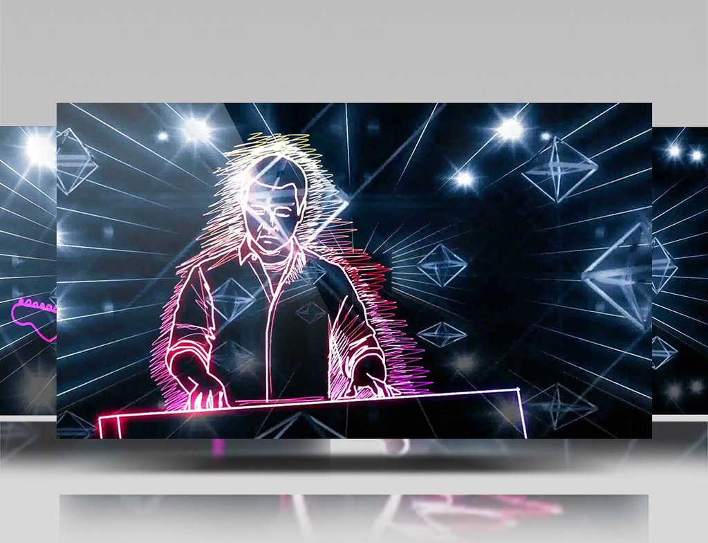 绚丽大气人屏互动led晚会夜店背景视频素材模板下载_【包图网】