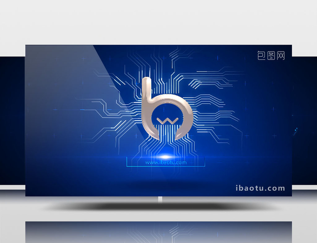 全息网络标志logo展示灯光科技