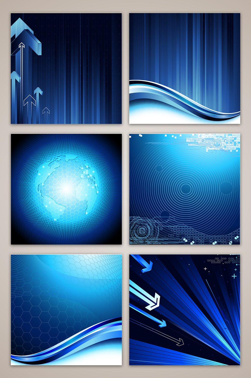 商务科技未来蓝色光晕主图背景