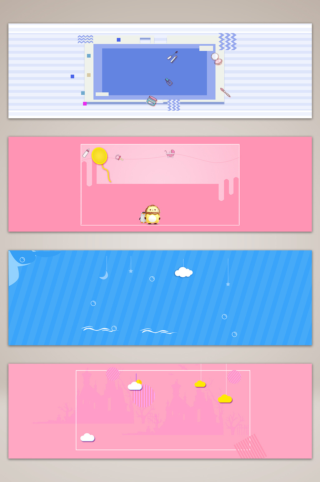 简单清新促销banner海报背景模板免费下载_1920像素psd图片设计素材