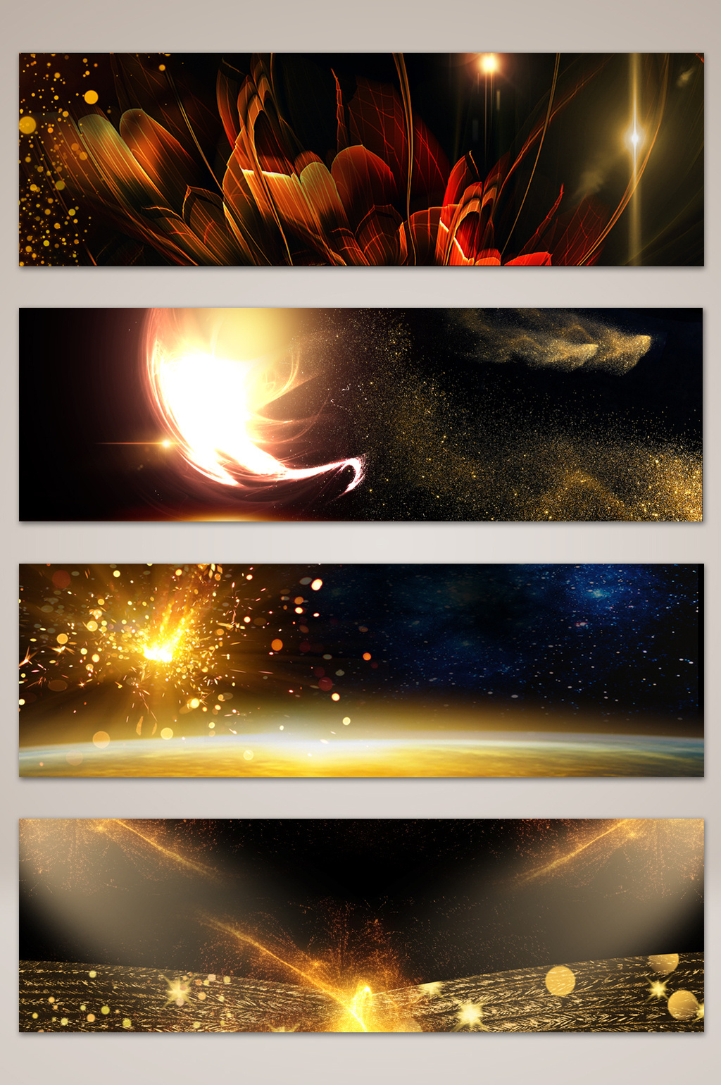 纹理质感金属奢华banner海报背景