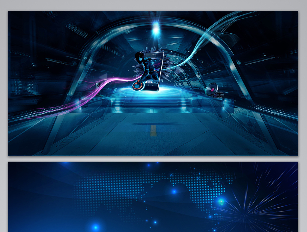 08:35 肖像权人物画像及字体仅供参考 包图网提供精美好看的蓝色科技