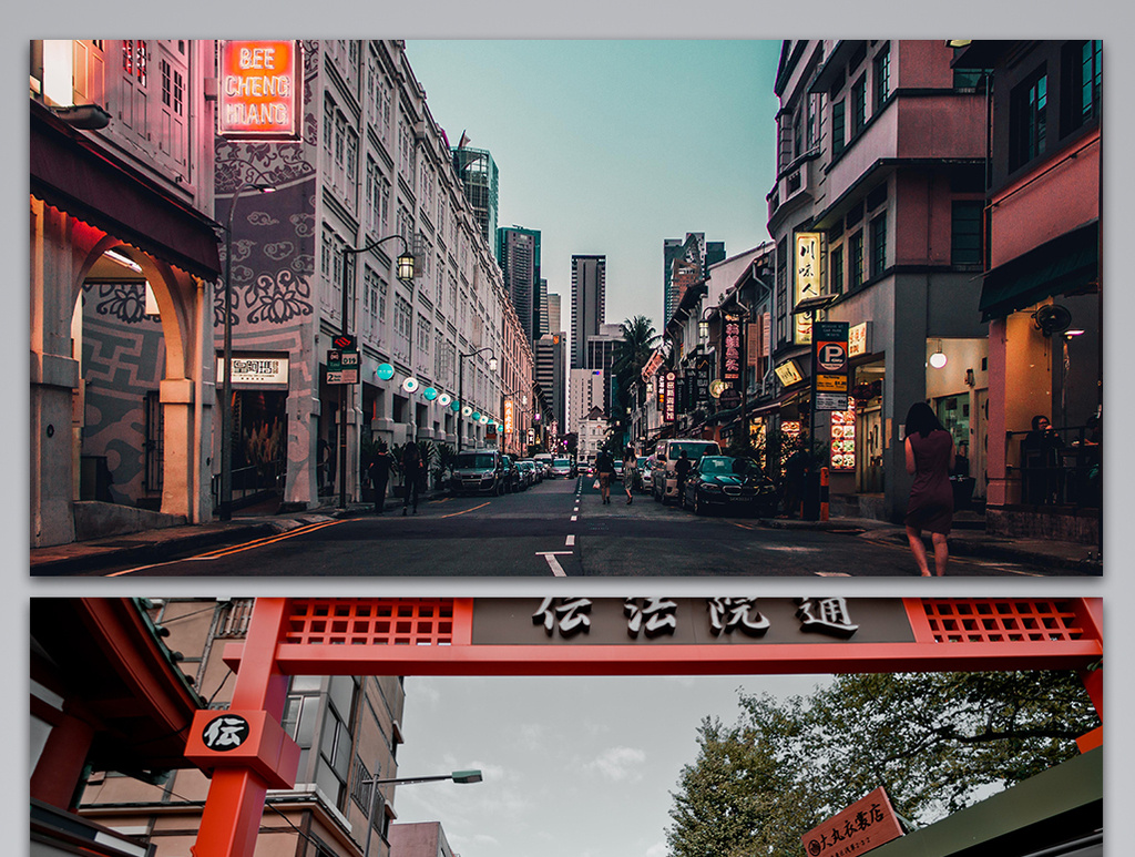 都市市场素材背景图