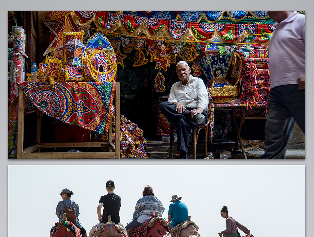 埃及人文埃及风情骑骆驼的背景图